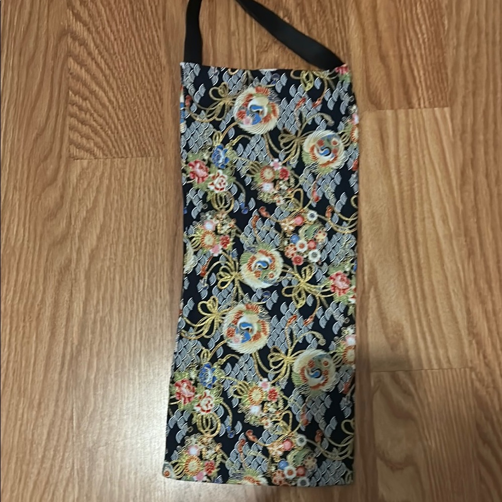 Floral Patterned Wine Bag